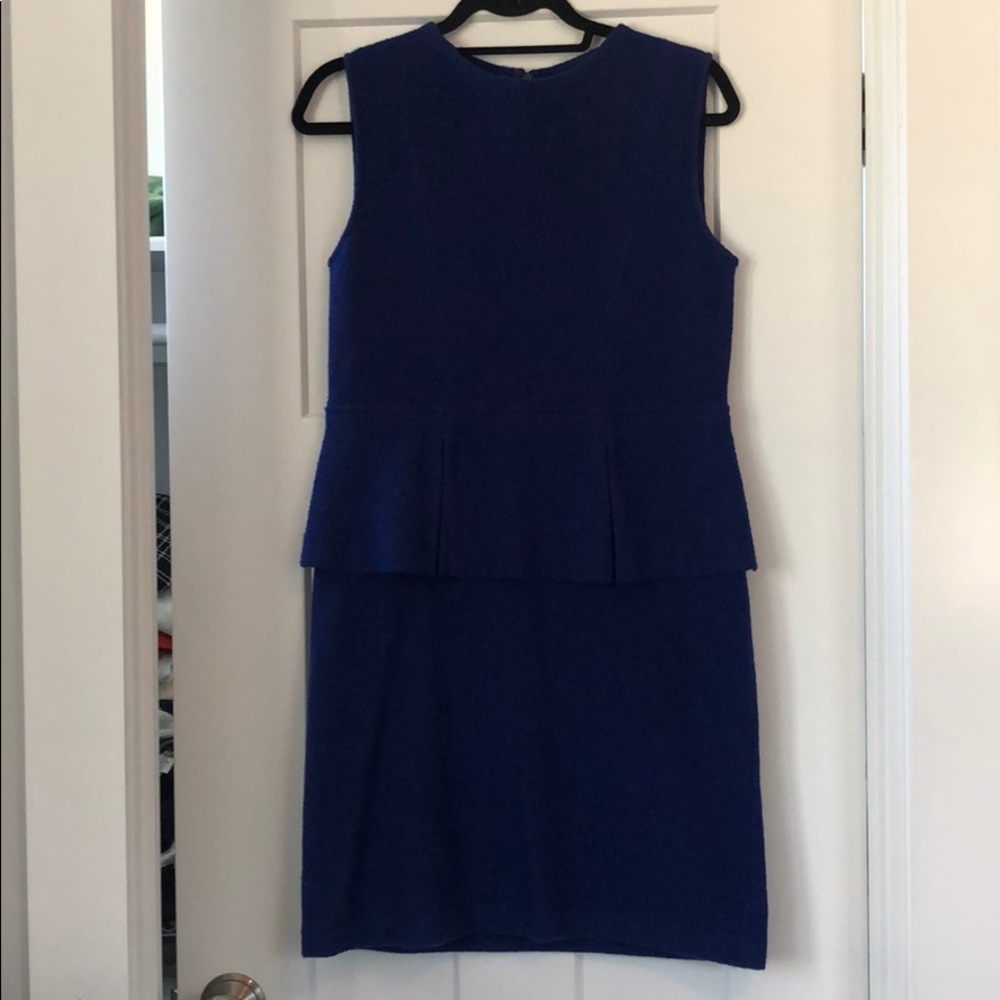 Anthropologie Boiled Wool Peplum dress, sz M
